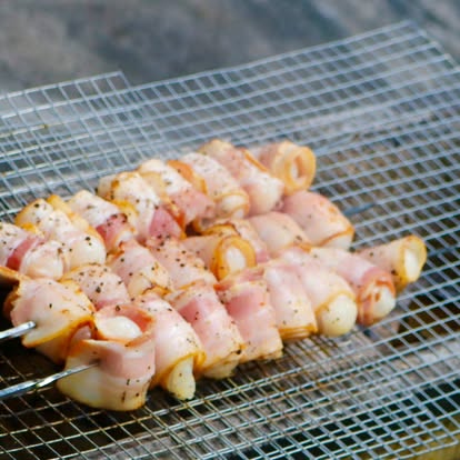 the kapre restaurant and bar review best restaurant in panglao chargrilled bacon wrapped lanzones