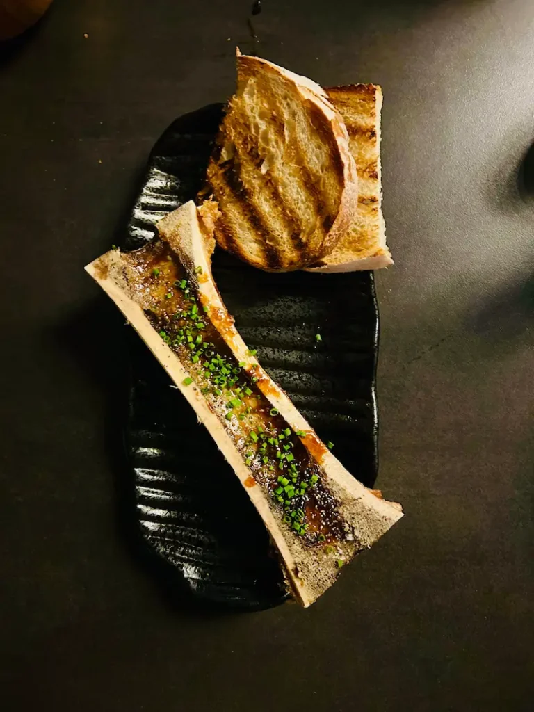 the kapre restaurant and bar review best restaurant in Panglao bone marrow canoes with tanduary shot