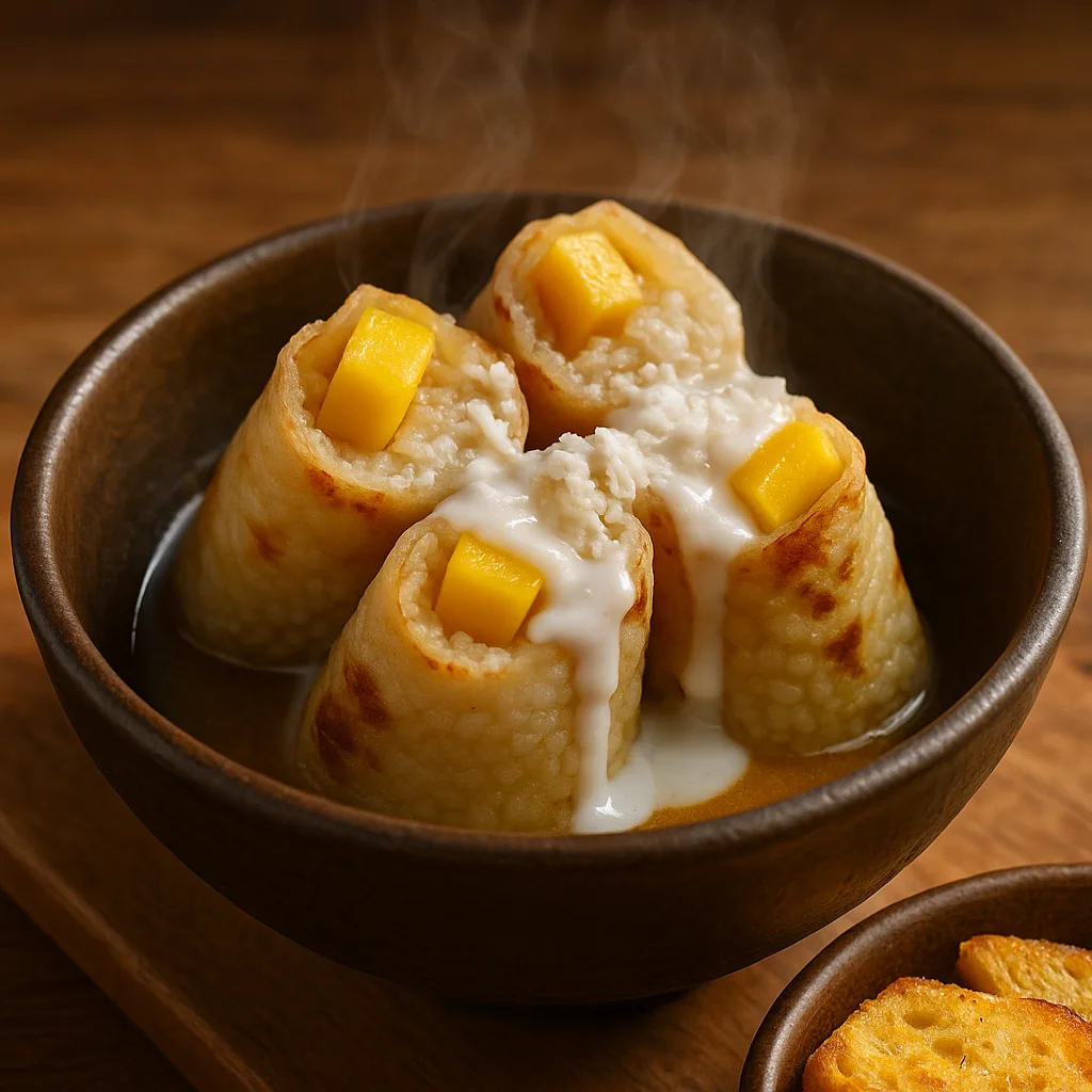the kapre restaurant review panglao panglaos best dining sticky rice in lumpia with fresh mango and cocont cream