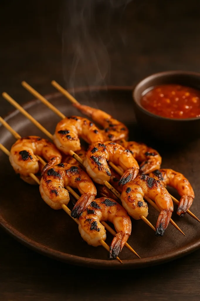 kapre restorbar bbq prawn skewers